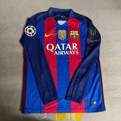 Barcelona Neymar JR 2016 Retro Football Jersey
