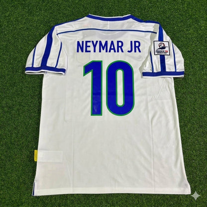 Brazil Neymar Jr. #10 World Cup Retro Football Jersey