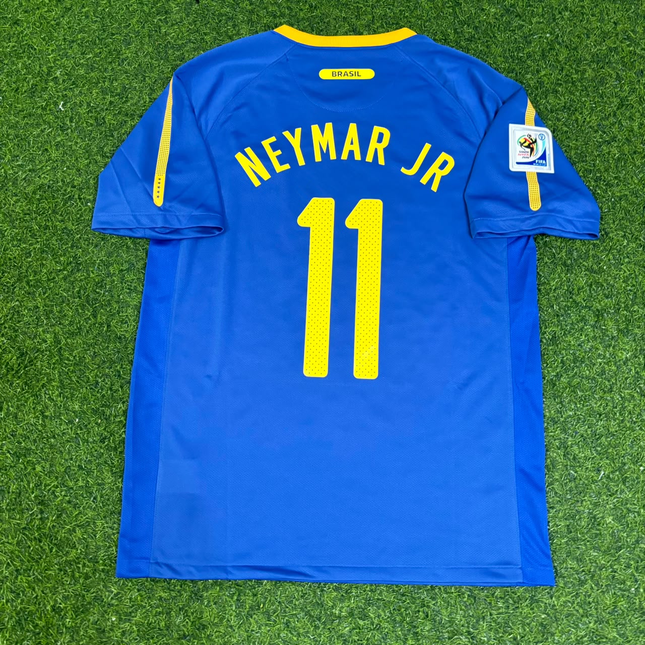 Brazil World Cup 2010 Neymar Jr. Retro Blue Jersey Trikot Special Edition