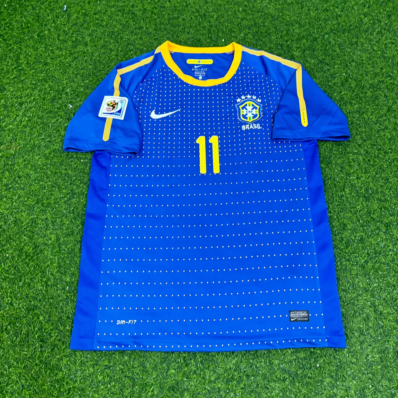 Brazil World Cup 2010 Neymar Jr. Retro Blue Jersey Trikot Special Edition