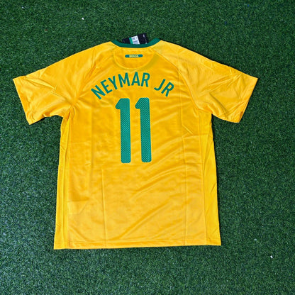 Brazil World Cup 2010 Neymar JR Retro Yellow Jersey Trikot