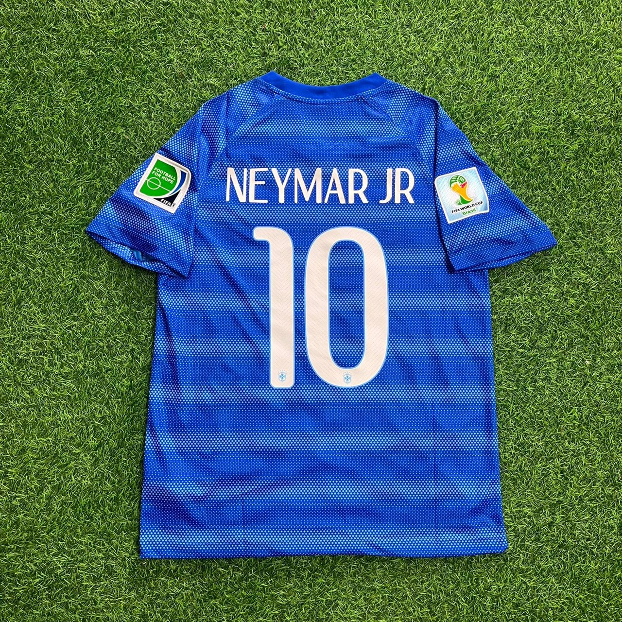 Brazil World Cup 2014 Neymar JR 10- Retro Blue Jersey Trikot