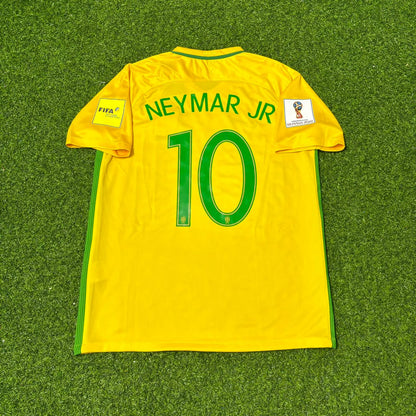 Brazil World Cup 2018 Neymar Jr #10 Home Football Jersey