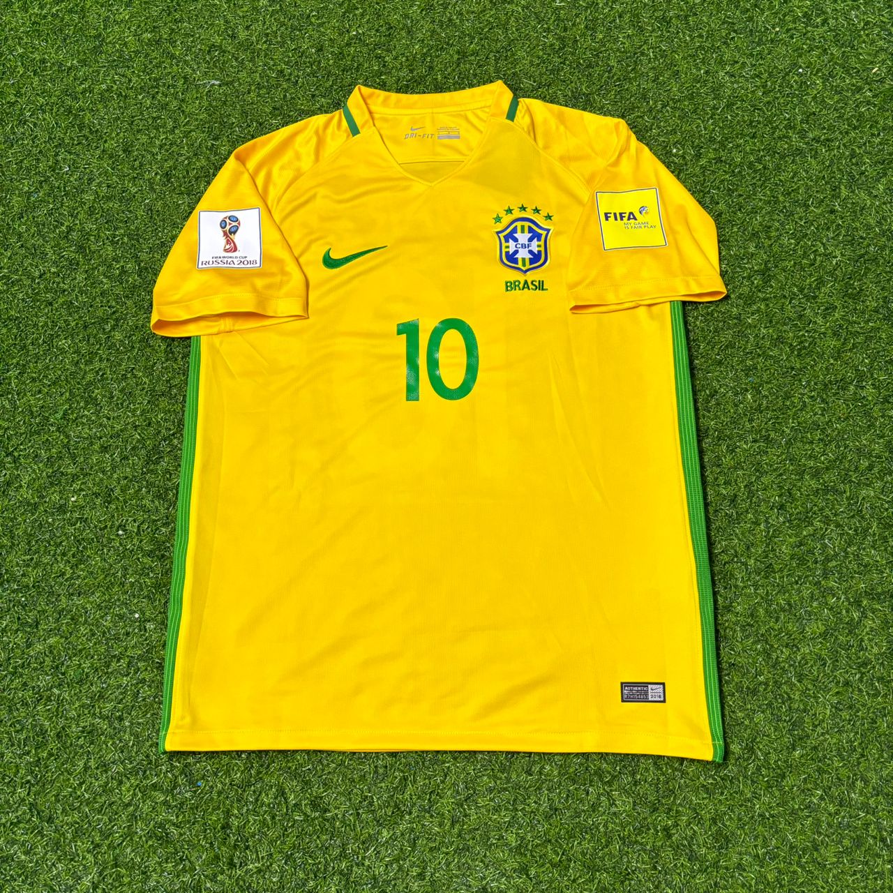 Brazil World Cup 2018 Neymar Jr #10 Home Football Jersey