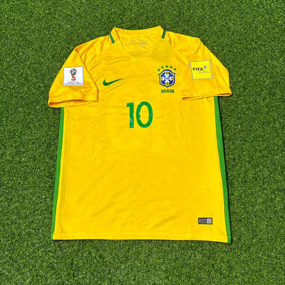 Brazil World Cup 2018 Neymar Jr #10 Home Football Jersey