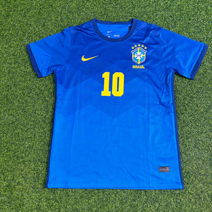Brazil Neymar Jr 2021 Copa America Blue Football Jersey