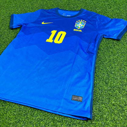 Brazil Neymar Jr 2021 Copa America Blue Football Jersey