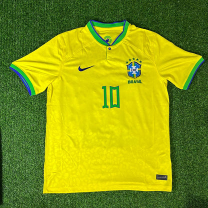 Neymar Jr - Brazil 2022 World Cup Retro Football Jersey Kit