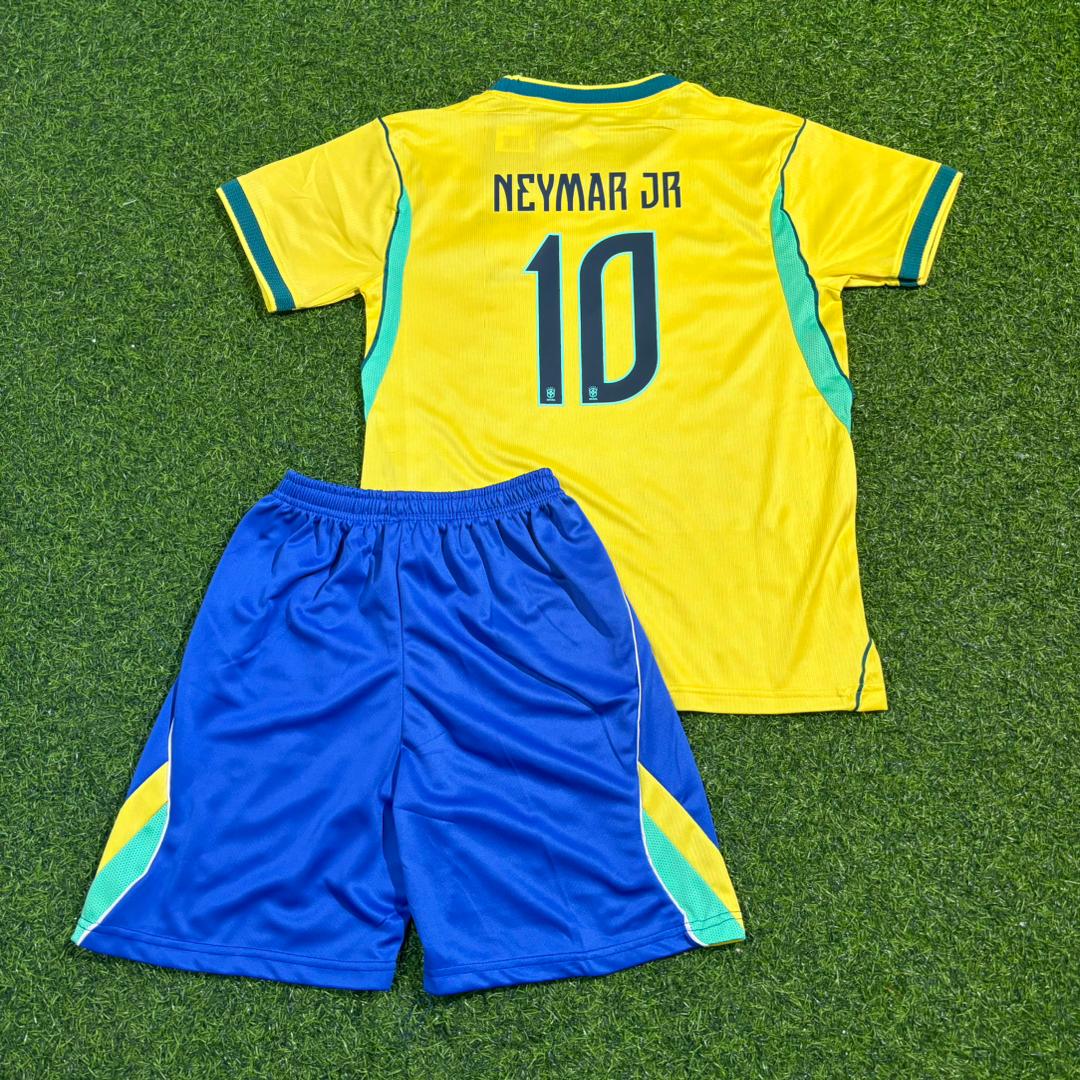 Brazil World Cup 2026 Neymar Jr Yellow Kids Home Football Jersey