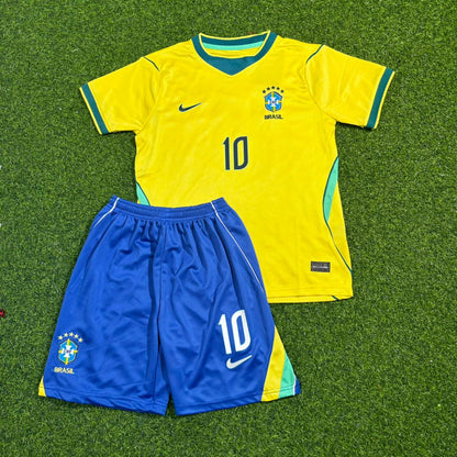 Brazil World Cup 2026 Neymar Jr Yellow Kids Home Football Jersey