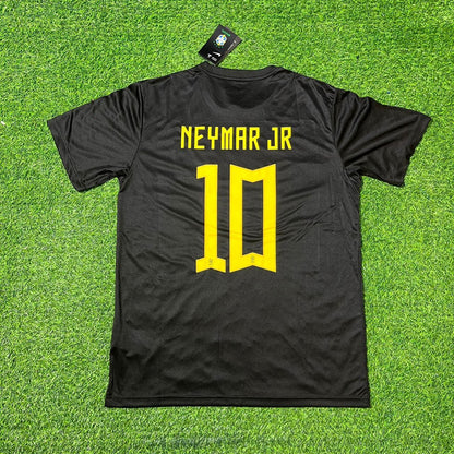 Brazil Neymar Jr Black Retro Football Jersey Kit