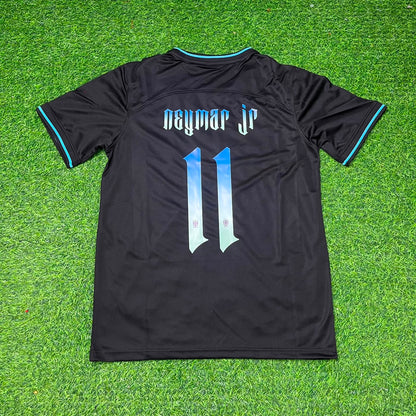 Brazil Neymar Jr Black Special Trap Retro Football Jersey