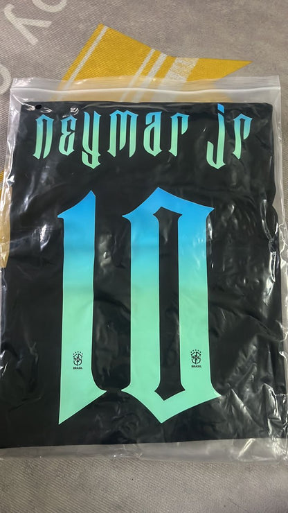 Brazil Neymar Jr Retro Football Jersey