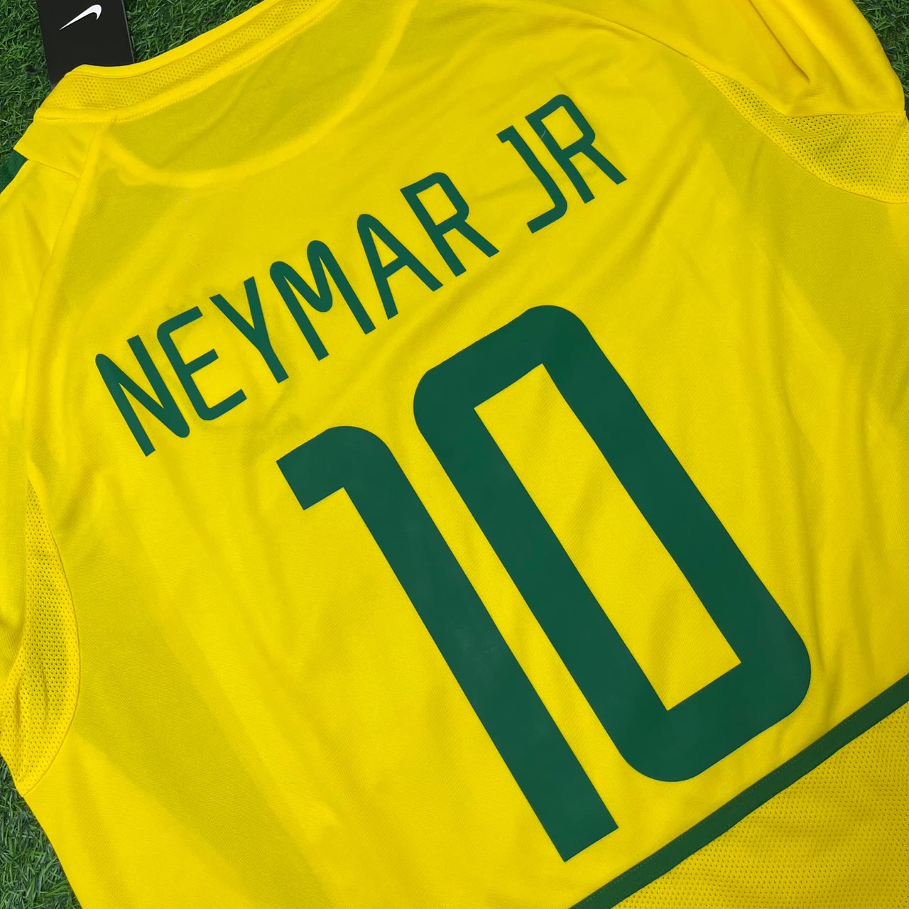 Brazil Neymar Jr Yellow Long Sleeve Retro Football Jersey