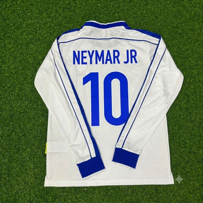 Brazil Neymar Jr. Long Sleeve Retro Football Jersey Trikot Maillot