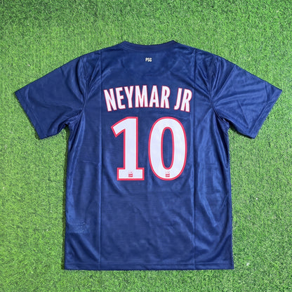 Neymar Jr. #10 PSG Home Blue Retro Football Jersey Trikot Maillot