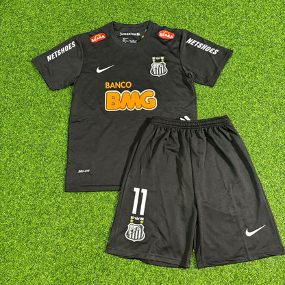 Santos Neymar Jr 2009-2013 Black Kids Retro Football Jersey