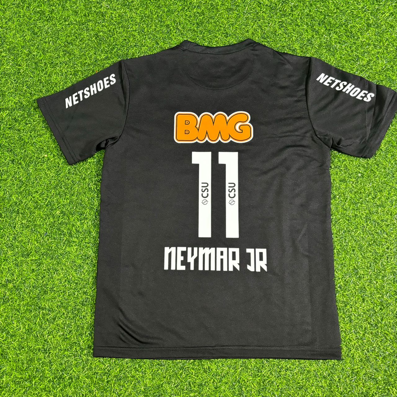 Santos Neymar Jr 2009-2013 Black Kids Retro Football Jersey