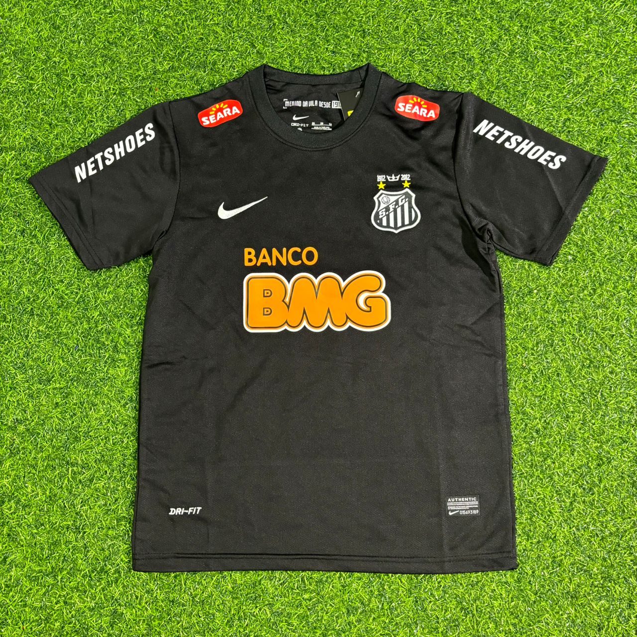 Santos Neymar Jr 2009-2013 Black Kids Retro Football Jersey