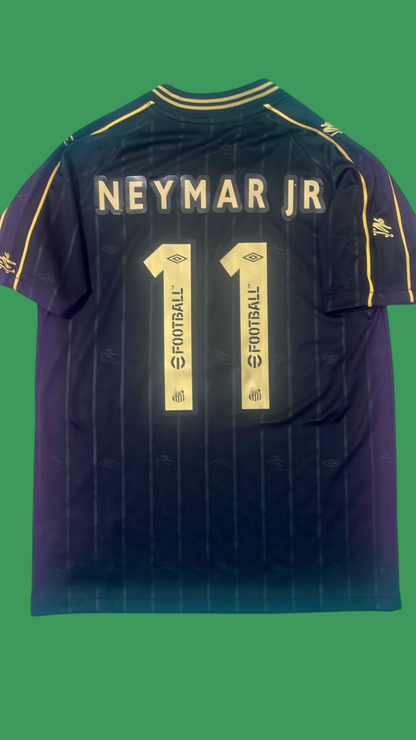 Santos FC Neymar Jr Charlie Brown Black Vintage Special Edition Neymar Jr. Football Jersey