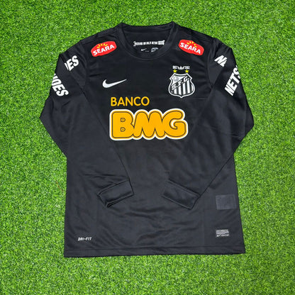 Santos Neymar Jr Black Long Sleeve Retro Football Jersey Kit