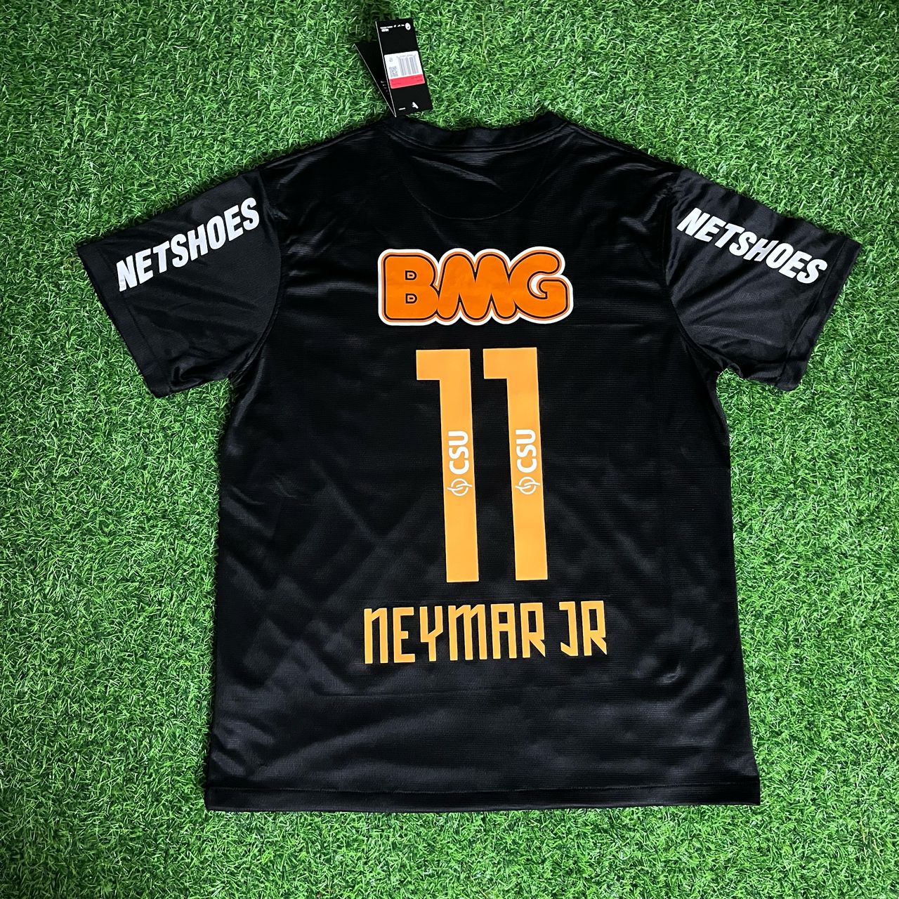 Neymar Jr 11 - Santos Black Special Retro Kit Jersey Trikot Maillot