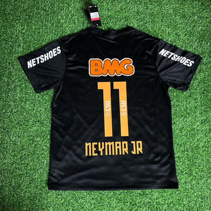 Santos Neymar Jr 11 - Black Special Golden Font Retro Kit Football Jersey