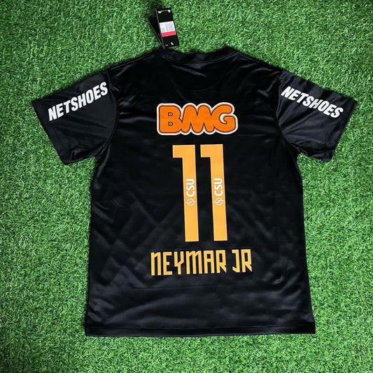 Neymar Jr 11 - Santos Black Special Retro Kit Jersey Trikot Maillot