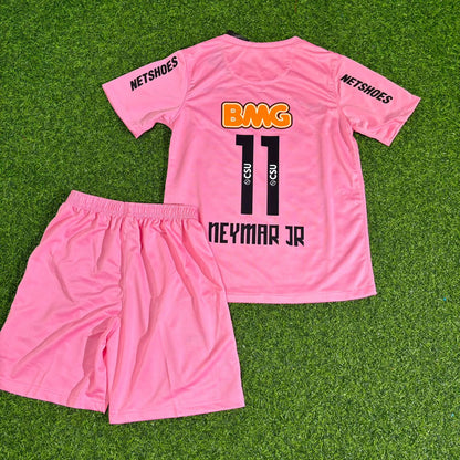 Santos FC Neymar Jr Kids Pink Retro Football Jersey