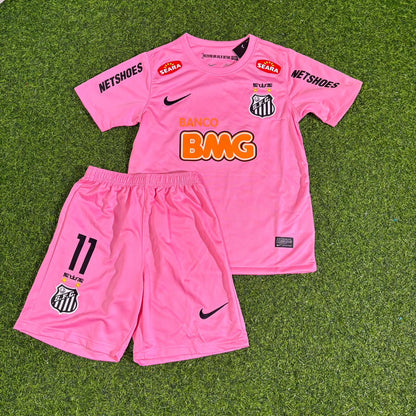 Santos FC Neymar Jr Kids Pink Retro Football Jersey