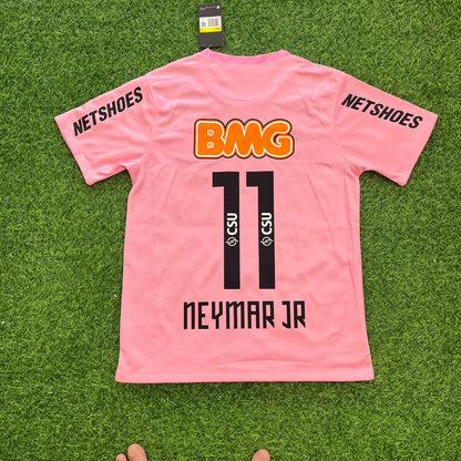 Santos FC Neymar Jr Pink Retro Football Jersey Kit