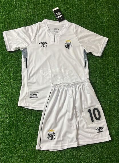Santos Neymar Jr without Sponsor Kids Kit Jersey KinderTrikot Enfant Maillot Soccer Shirt
