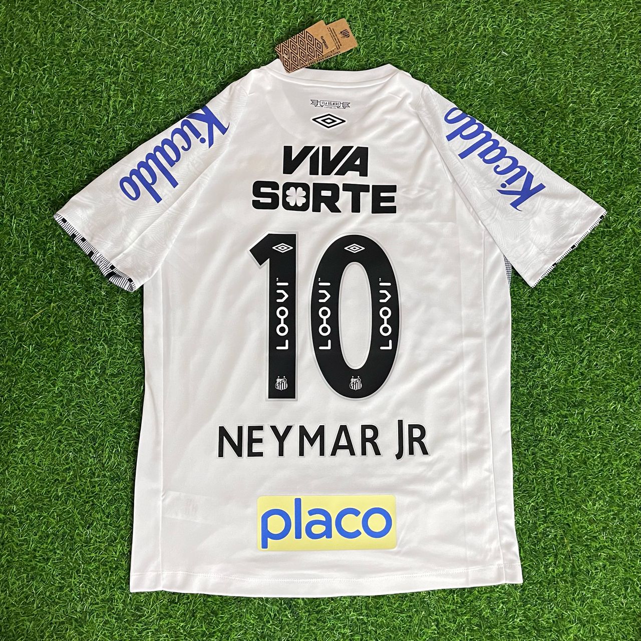 Neymar Jr 10 Santos Home White Retro Football Jersey Kit