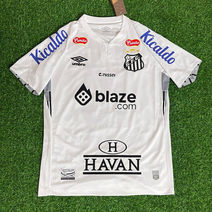 Neymar Jr 10 Santos Home White Retro Football Jersey Kit