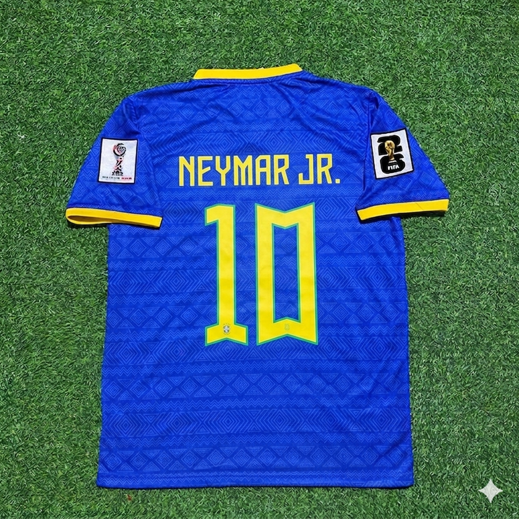 Brazil World Cup 2026 Neymar Jr 10 Blue Football Jersey