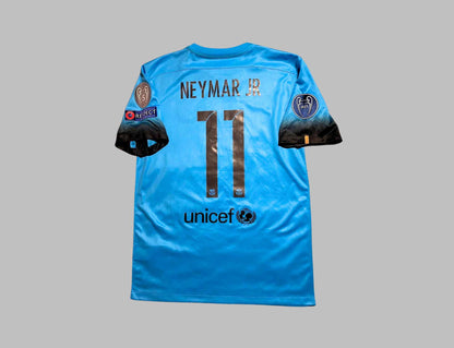 Barcelona Neymar JR 2015-2016 Champions League Retro Football Jersey Soccer Shirt