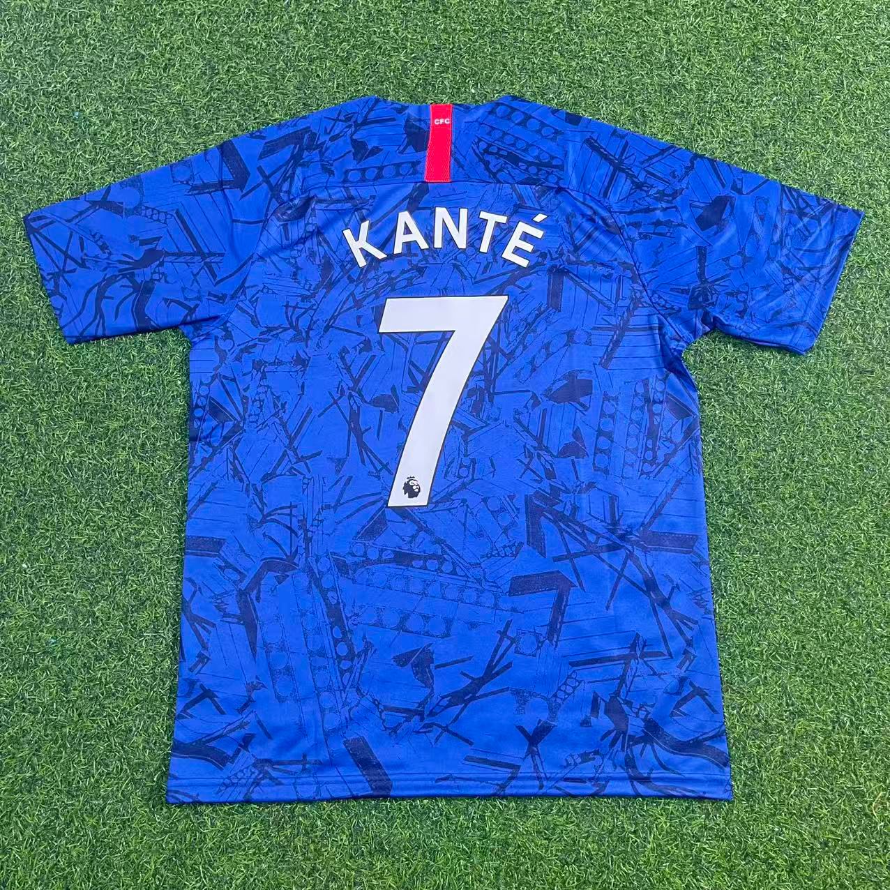 N'golo Kante #7 Chelsea 2019 2020 Blue Retro Football Jersey Kit
