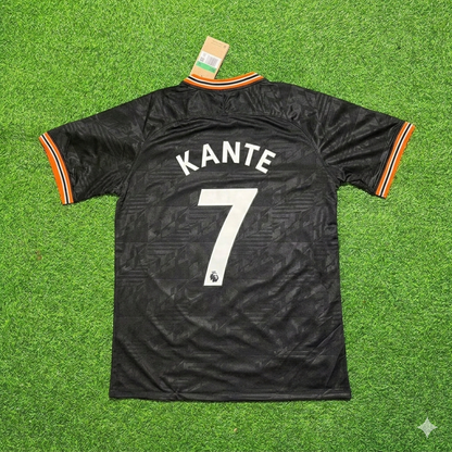 N’golo Kante 7- Chelsea 2019/2020 Away Black Retro Football Jersey Collection