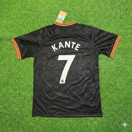 N’golo Kante 7- Chelsea 2019/2020 Away Black Retro Football Jersey Collection