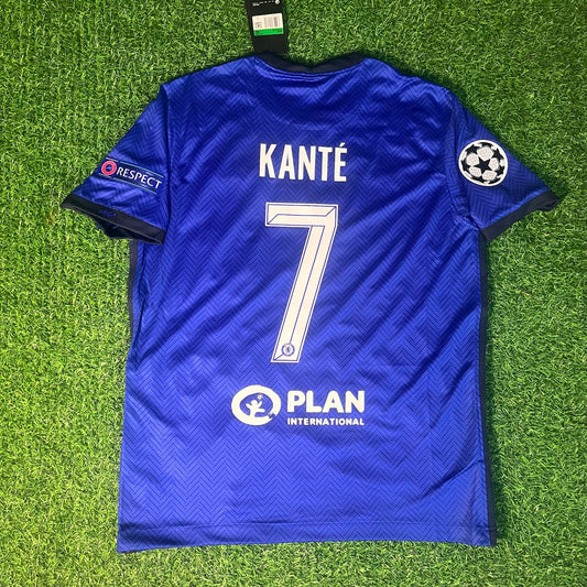 N'Golo Kante Chelsea 2021 Champions League Final Porto Blue Retro Kit Jersey Trikot Maglia