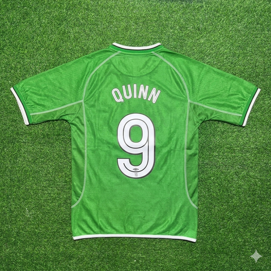 Niall Quinn Ireland 2000/2002 Retro Green Football Jersey Kit
