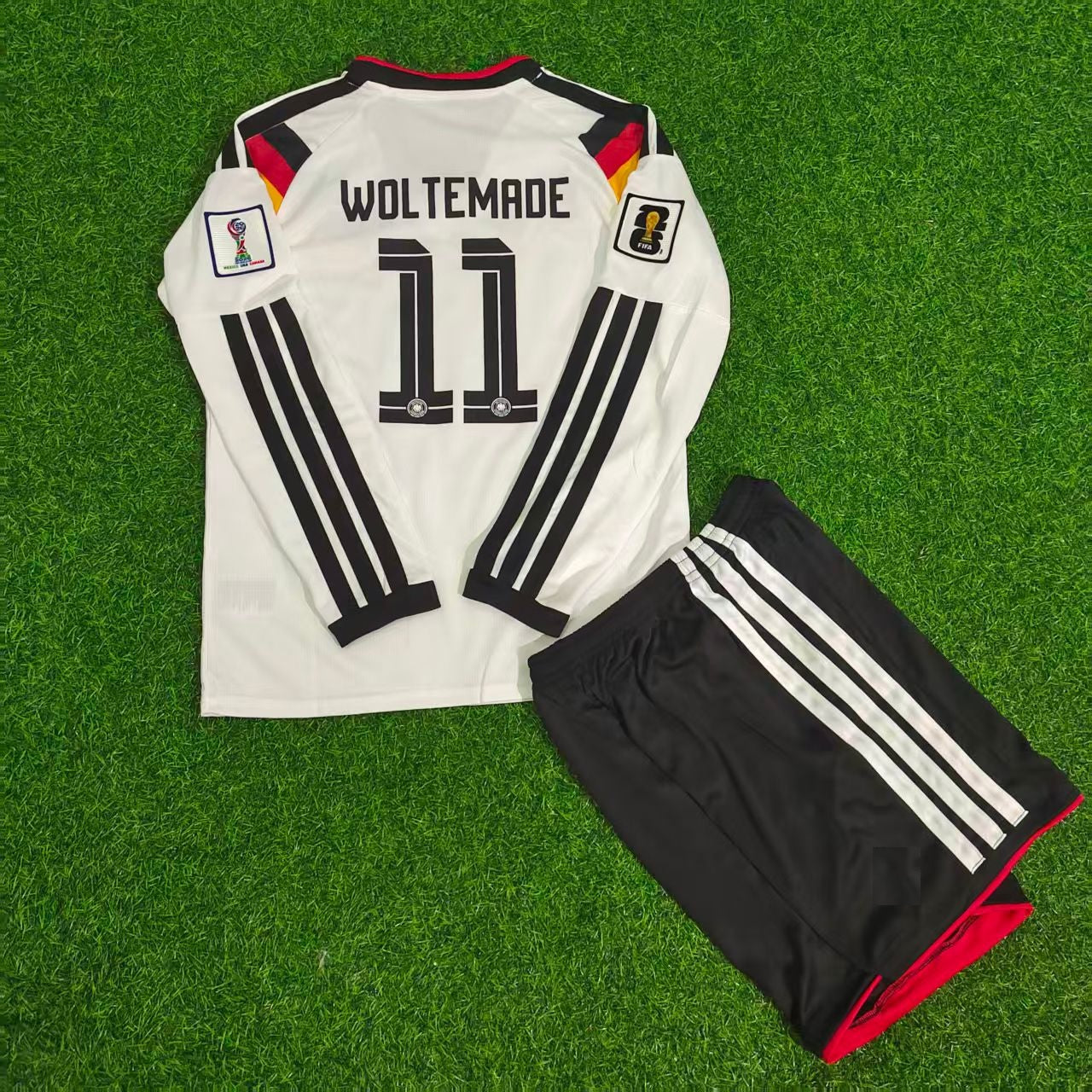 Germany 2026 Nick Woltemade Kids Long Sleeve Home Soccer Kit Football Jersey