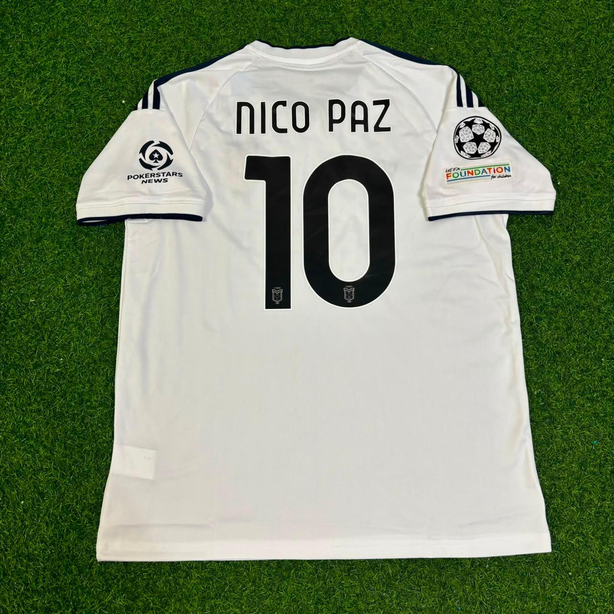 Nico Paz Como 2027 Away Champions League Patch Football Jersey