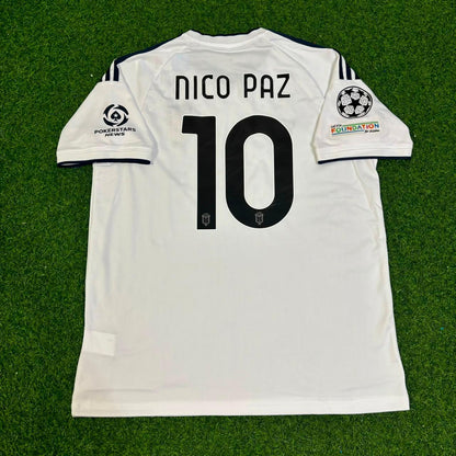 Nico Paz Como 2027 Away Champions League Patch Football Jersey