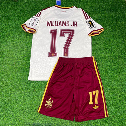 Spain World Cup 2026 Nico Williams Kids Away Football Jersey