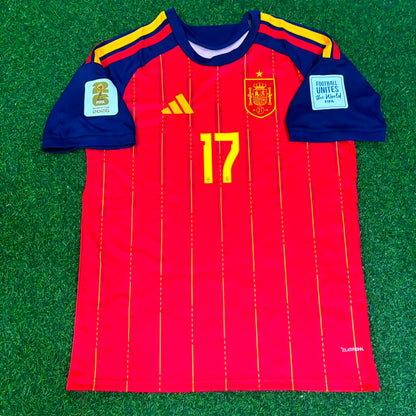 Spain World Cup 2026 Williams Jr. Home Football Jersey