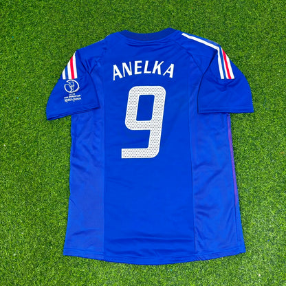France World Cup 2002 Nicolas Anelka #9 Retro Football Jersey