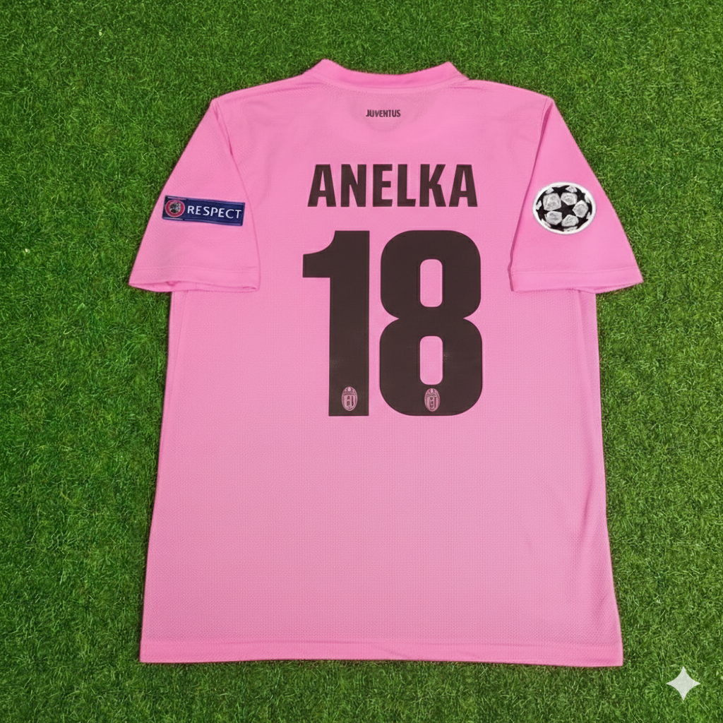 Nicolas Anelka Juventus Pink 2012 2013 Season Retro Football Jersey