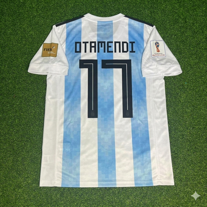 Argentina World Cup 2018 Nicolás Otamendi #17 Home Retro Football Jersey