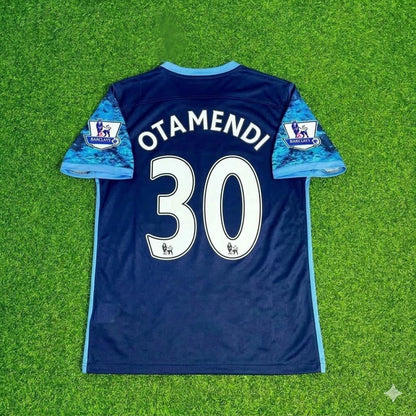 Nicolás Otamendi 30- Manchester City 2016 2017 Season Retro Football Jersey
